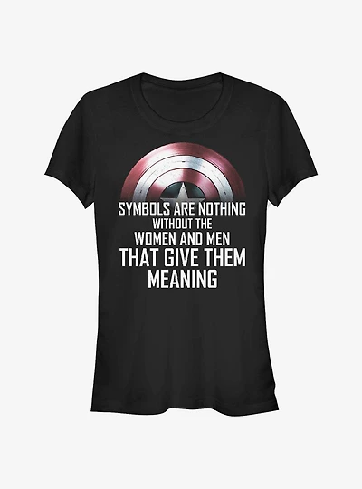 Marvel The Falcon And Winter Soldier Symbols Girls T-Shirt