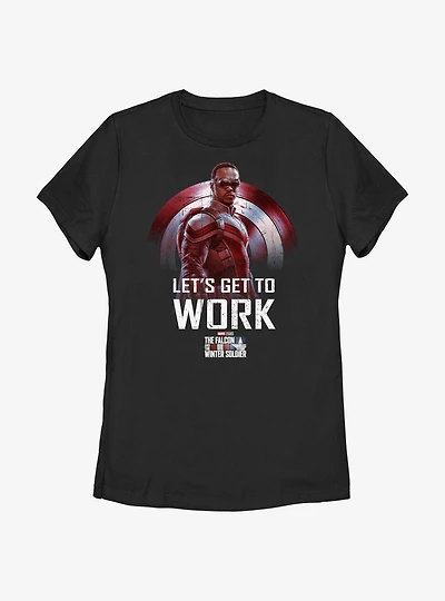 Marvel The Falcon And Winter Soldier Get To Work Womens T-Shirt