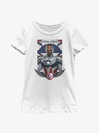 Marvel The Falcon And Winter Soldier Sam Is Captain America Youth Girls T-Shirt