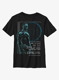Marvel The Falcon And Winter Soldier Stats Youth T-Shirt