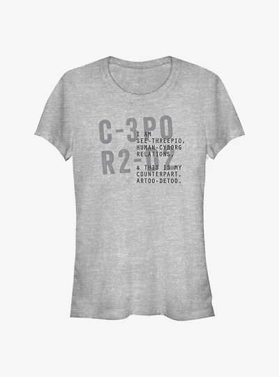 Star Wars C-3PO And R2 Girls T-Shirt