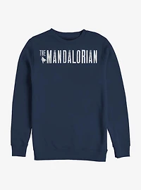 Star Wars The Mandalorian Simplistic Logo Crew Sweatshirt