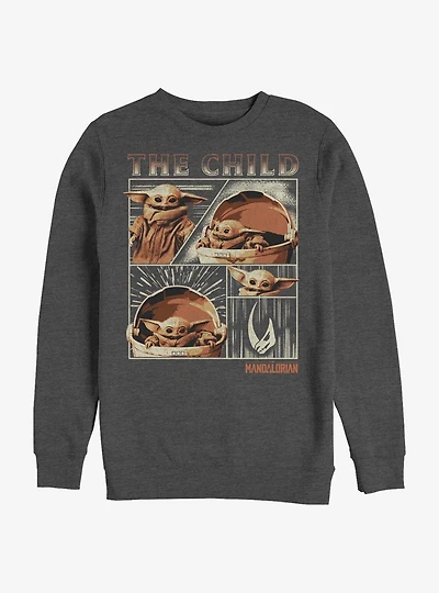 Star Wars The Mandalorian The Child Panel Crew Sweatshirt