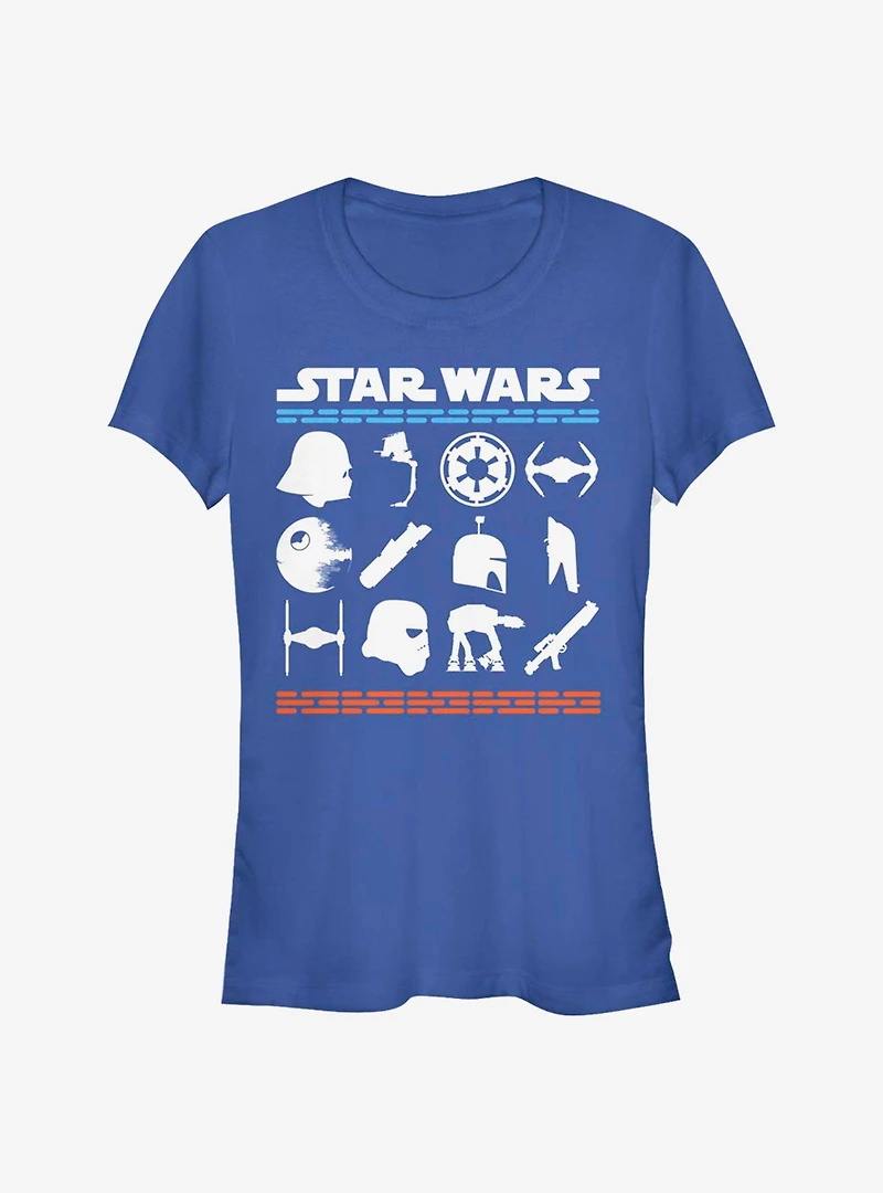 Star Wars Lucas Film Stacked Girls T-Shirt