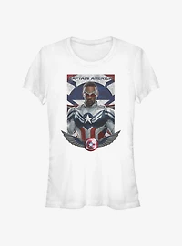 Marvel The Falcon And Winter Soldier Is Captain America Girls T-Shirt