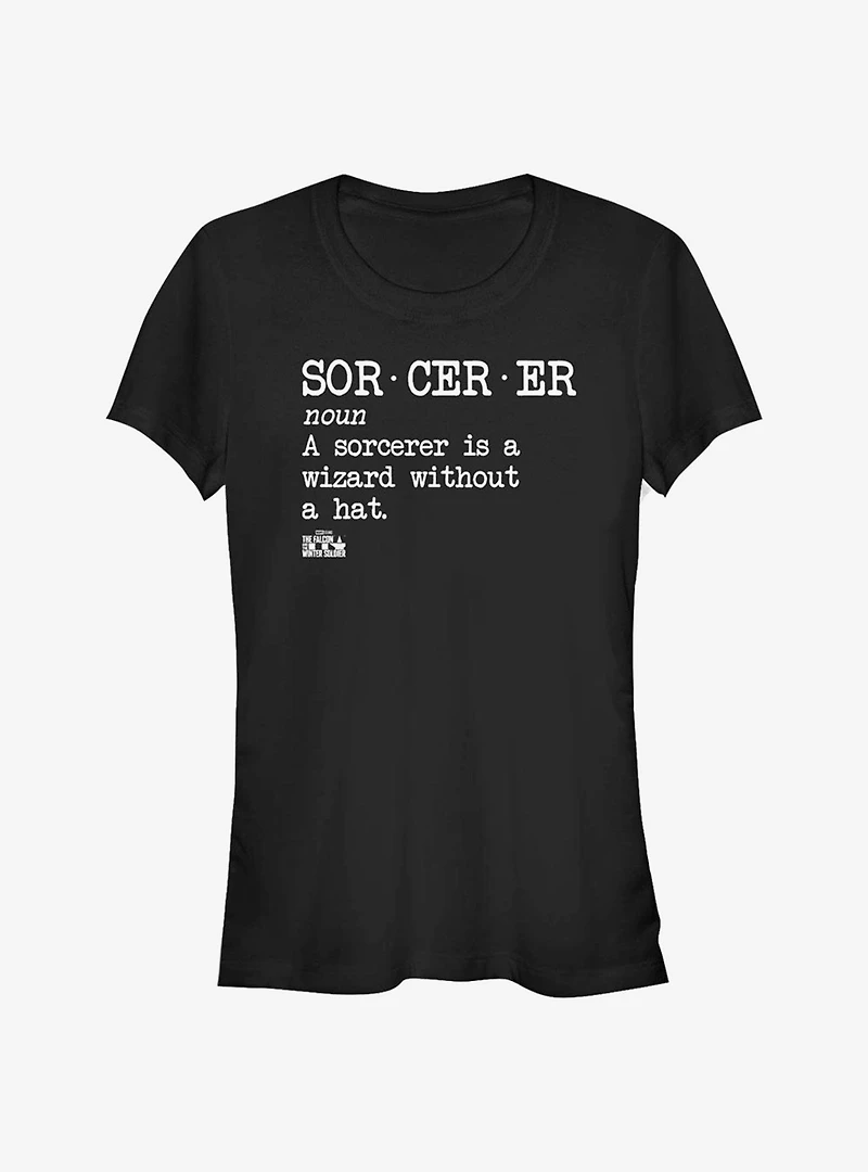 Marvel The Falcon And Winter Soldier Sorcerer Defintion Girls T-Shirt
