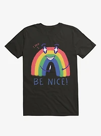 Rainbow Knife Be Nice 2.0 Black T-Shirt