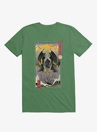 Ocean Cthulhu Edo Kelly Green T-Shirt