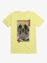 Ocean Cthulhu Edo Corn Silk Yellow T-Shirt