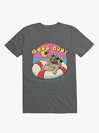 Ocean Pug Good Buoy! Charcoal Grey T-Shirt