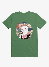 Cat Neko Geisha Kelly Green T-Shirt
