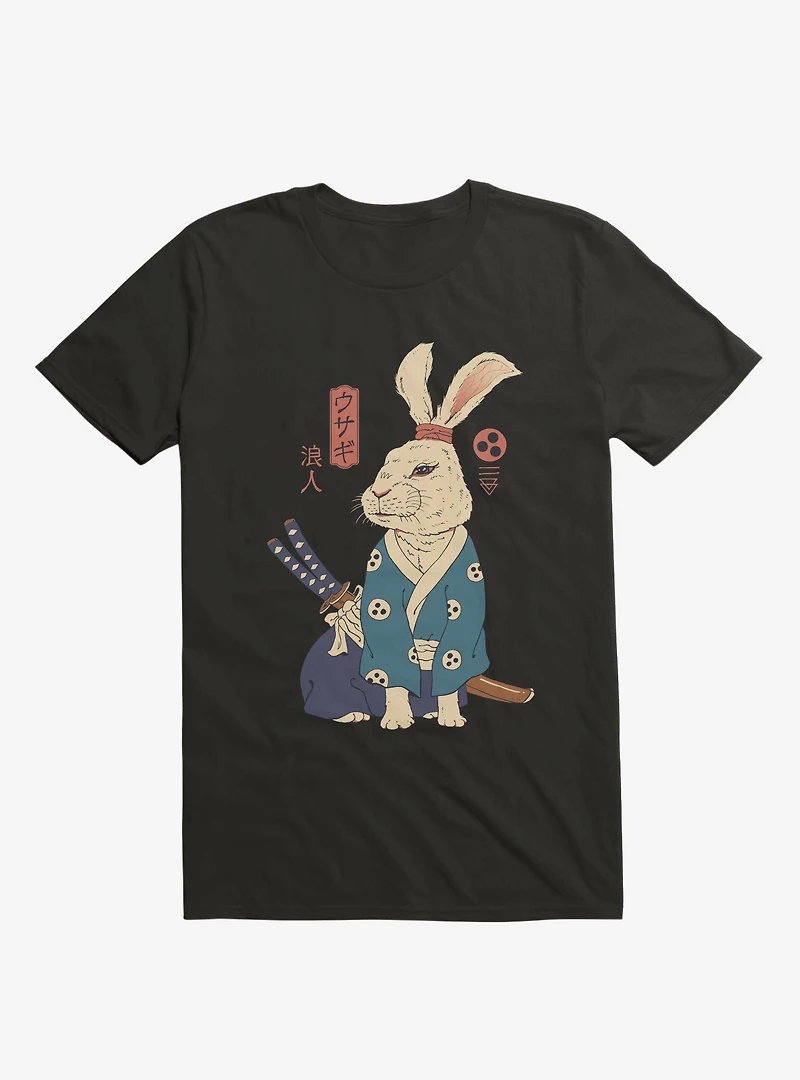 Rabbit Ronin Usagi Black T-Shirt