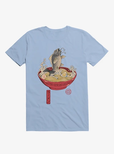 Fish Ramen Light Blue T-Shirt