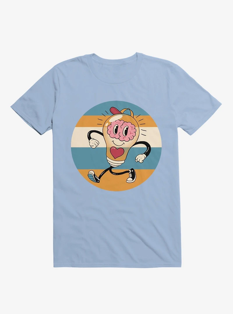 Happy Within Light Bulb Blue T-Shirt