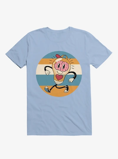 Happy Within Light Bulb Blue T-Shirt