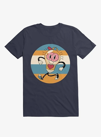 Happy Within Light Bulb Navy Blue T-Shirt