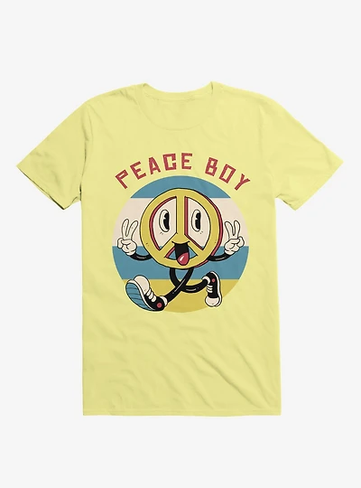 Peace Maker Boy Corn Silk Yellow T-Shirt