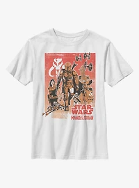 Star Wars The Mandalorian Western Vignette Youth T-Shirt