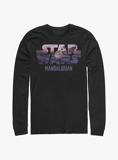 Star Wars The Mandalorian Child Logo Fill Long-Sleeve T-Shirt