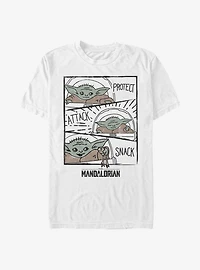 Star Wars The Mandalorian Child Doodle Panels T-Shirt