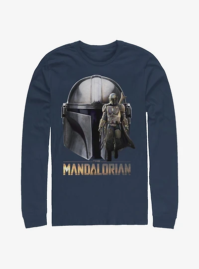 Star Wars The Mandalorian Mando Head Long-Sleeve T-Shirt