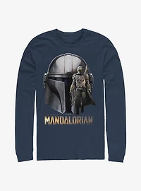 Star Wars The Mandalorian Mando Head Long-Sleeve T-Shirt