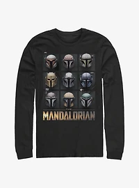 Star Wars The Mandalorian Mando Helmet Boxup Long-Sleeve T-Shirt