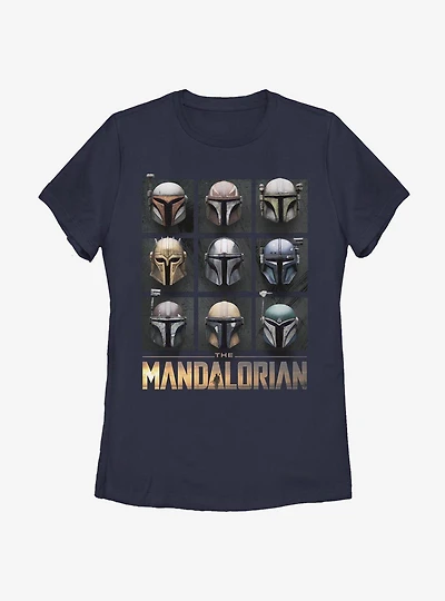 Star Wars The Mandalorian Mando Helmet Boxup Womens T-Shirt