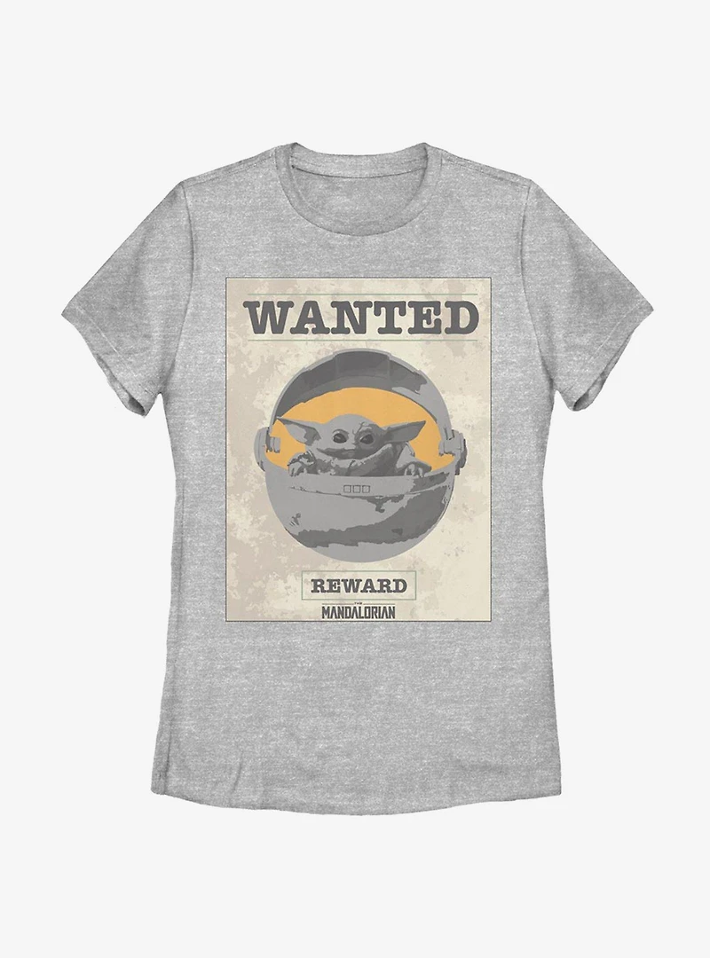 Star Wars The Mandalorian Wanted Child Womens T-Shirt