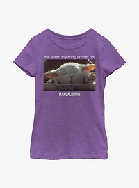 Star Wars The Mandalorian Song Meme V2 Youth Girls T-Shirt