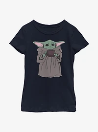 Star Wars The Mandalorian Tea Drinker Youth Girls T-Shirt