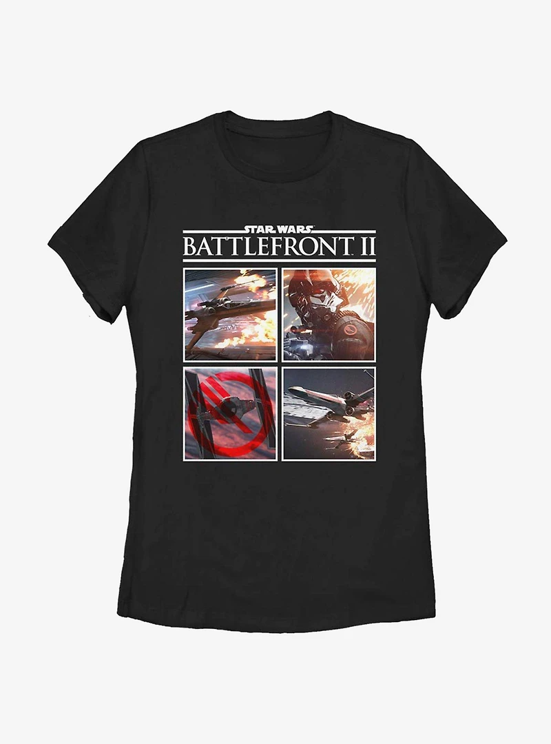 Star Wars War Panels Womens T-Shirt