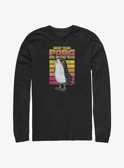 Star Wars Episode VIII: The Last Jedi Retro Porg Big Halftones Long-Sleeve T-Shirt