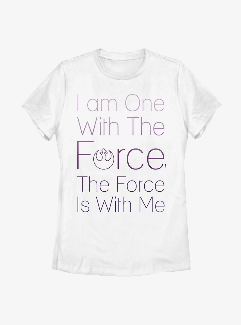 Star Wars Rogue One With The Force Womens T-Shirt