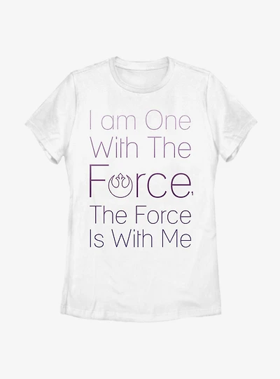 Star Wars Rogue One With The Force Womens T-Shirt