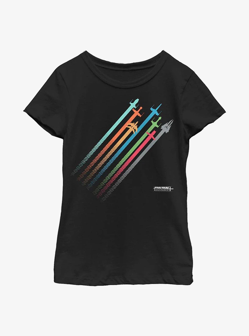 Star Wars Plane Lines Youth Girls T-Shirt