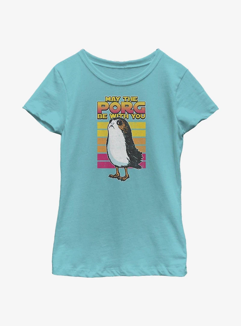 Star Wars Episode VIII: The Last Jedi Retro Porg Big Halftones Youth Girls T-Shirt