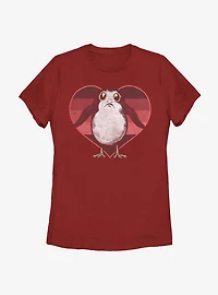 Star Wars Episode VIII: The Last Jedi Porg Heart Womens T-Shirt