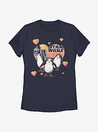 Star Wars Episode VIII: The Last Jedi Porg Hearts Womens T-Shirt