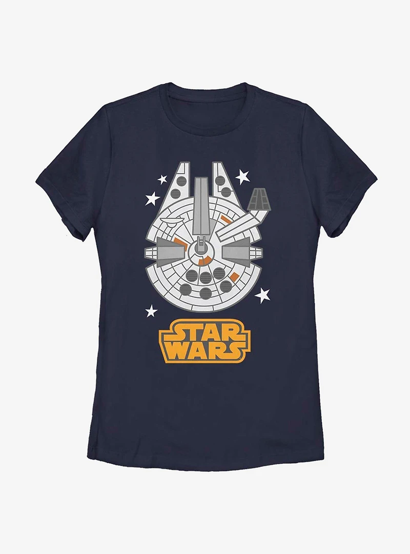Star Wars Falcon Emoji Womens T-Shirt