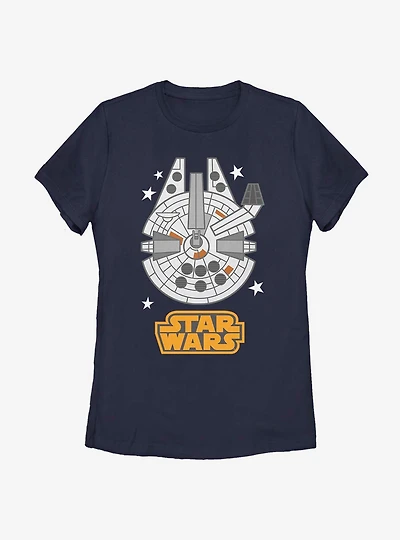 Star Wars Falcon Emoji Womens T-Shirt