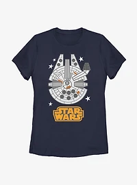 Star Wars Falcon Emoji Womens T-Shirt