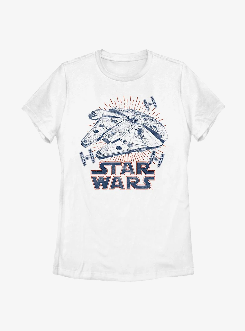 Star Wars Falcon Rays Womens T-Shirt