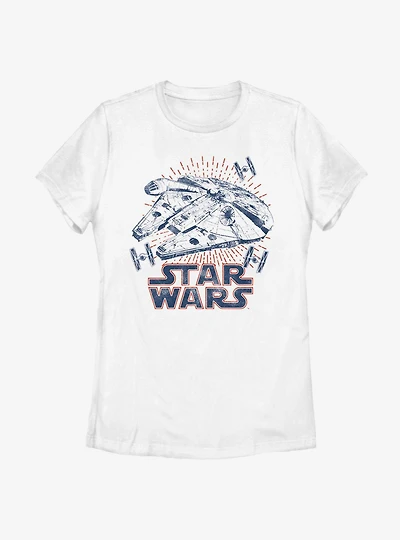 Star Wars Falcon Rays Womens T-Shirt