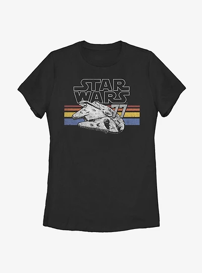 Star Wars Falcon Stripes Womens T-Shirt
