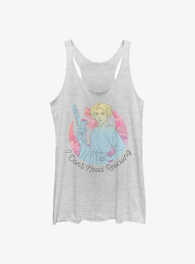 Star Wars Don't Need Rescuing Womens Tank Top
