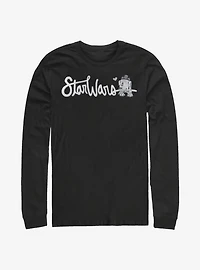 Star Wars Cursive R2-D2 Long-Sleeve T-Shirt