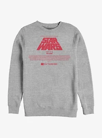 Star Wars Title Card Sweatshirt