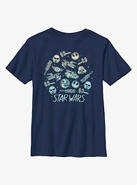Star Wars Doodle Circle Youth T-Shirt