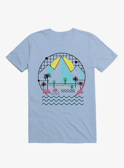 Land Of The Bold And Abstract Light Blue T-Shirt